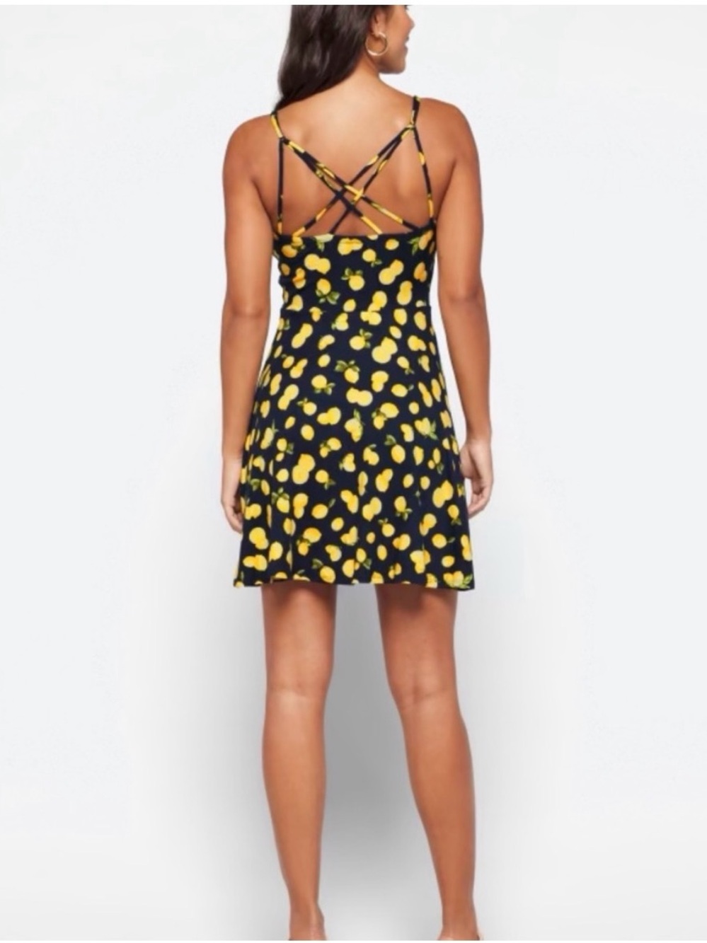 Nine Britton Lemon Mini Dress with Strappy Back: Size Small